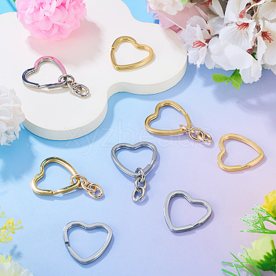 8Pcs 3 Styles 304 Stainless Steel Keychain Clasps STAS-TA0004-78-1