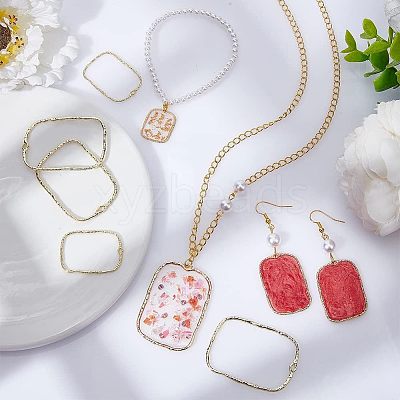 36Pcs 3 Styles Alloy Open Back Bezel Pendants FIND-CA0006-07-1
