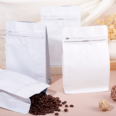 10Pcs BOPP and Aluminized PET and PE Resealable Coffee Zipper Bags with Valve ABAG-TA0001-93A-1