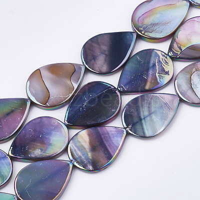 AB Color Freshwater Shell Beads Strands SHEL-S274-38-1