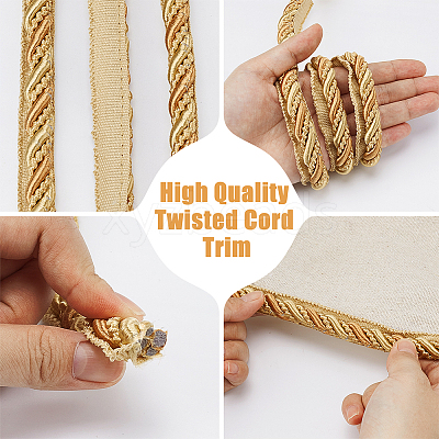 12.5M Polyester Twist Lip Cord Trim OCOR-WH0105-005D-1