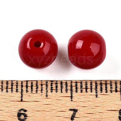 Opaque Solid Color Glass Beads X1-GLAA-N007-8mm-A03-1