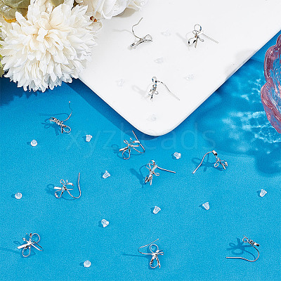 24Pcs Brass Earring Hooks KK-GO0001-46-1