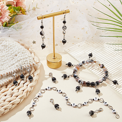 1Pc Acrylic Number Bead Knitting Row Counter Chains HJEW-BC0001-34D-1