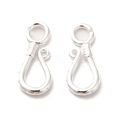 Water Plating Brass Hook Clasps KK-H442-57S-1