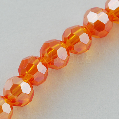 Electroplate Glass Bead Strands EGLA-R015-6mm-28-1