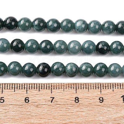 Natural Blue Jade Beads Strands G-H341-6mm-02-1