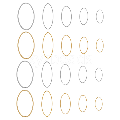 60Pcs 10 Styles Brass Linking Rings KK-HS0001-48-1
