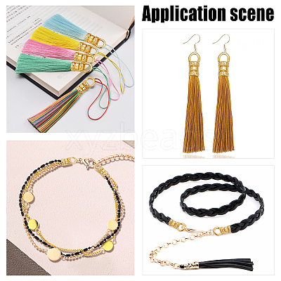 60Pcs 3 Style Brass Cord End FIND-PH0006-14-1