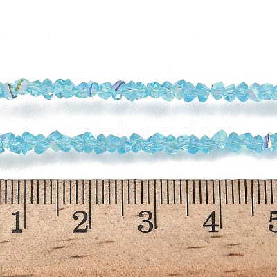 Electroplate Transparent Glass Beads Strands EGLA-P061-04C-AB20-1