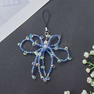 1Pc Glass Mobile Straps HJEW-SZ0001-59D-1