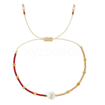Glass Seed Beads Braided Bead Bracelets TY7987-6-1
