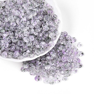 Baking Paint Transparent Glass Beads DGLA-T004-07B-1