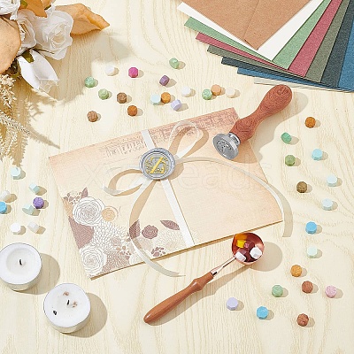 DIY Scrapbook Wax Seal Stamp Sets AJEW-WH0432-026-1