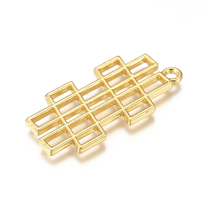 Zinc Alloy Open Back Bezel Pendants PALLOY-G274-01G-1