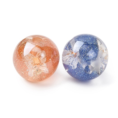 Luminous Transparent Resin & Glitter Powder Beads RESI-C073-16-1