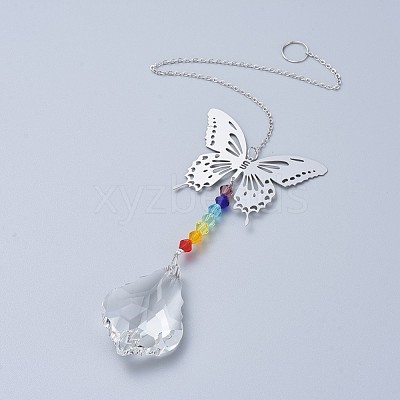 Crystals Chandelier Suncatchers Prisms Chakra Hanging Pendant AJEW-I040-03P-1