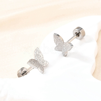 304 Stainless Steel Stud Earrings EJEW-H161-01P-D-1
