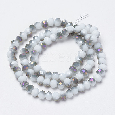 Electroplate Opaque Glass Beads Strands LS-EGLA-A034-P8mm-F16-1