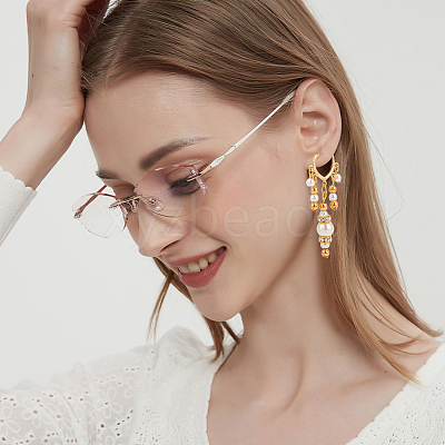 20Pcs 5 Styles Brass Hoop Earring Finding KK-HY0003-47-1
