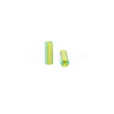 Opaque Colours Two Tone Seed Glass Bugle Beads SEED-T006-02A-02-1