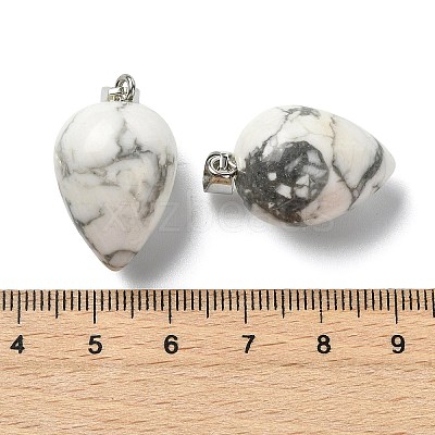 Natural Howlite Pendants GG-K002-13T-1