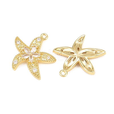 Brass Micro Pave Cubic Zirconia Pendants KK-C162-092G-1