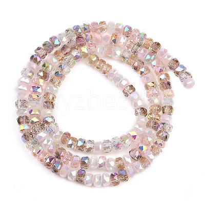 Electroplate Glass Beads Strands X-EGLA-B011-04A-02-1