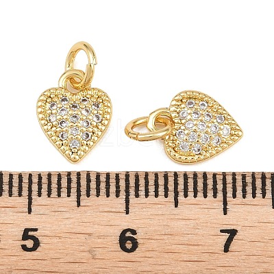 Brass Micro Pave Clear Cubic Zirconia Pendants KK-L275-71F-G-1