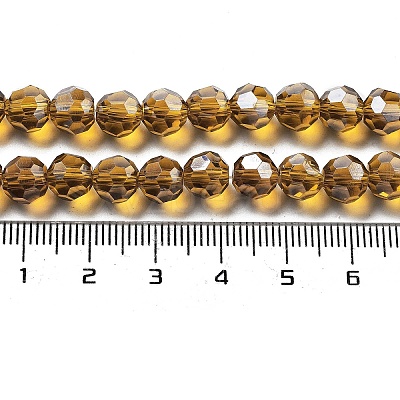 Electroplate Transparent Glass Beads Strands EGLA-A035-T8mm-A04-1