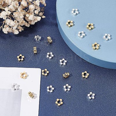 40Pcs 2 Colors Rack Plating Eco-friendly Brass Bead Frames KK-FH0004-05-1