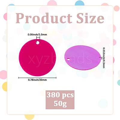 PVC Sequin Pendants KY-WH0083-009D-1
