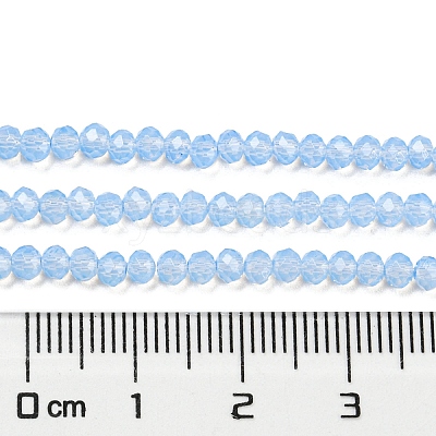 Baking Paint Transparent Glass Beads Strands DGLA-A034-J2mm-B10-1
