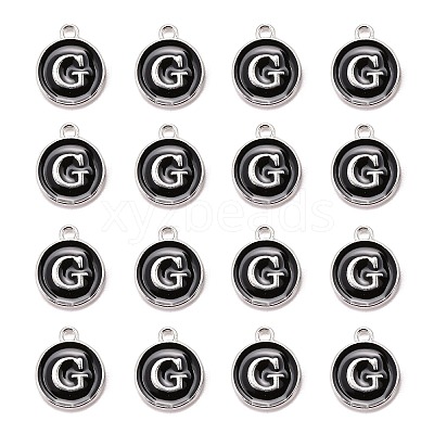 Platinum Plated Alloy Charms LS-ENAM-S118-02G-P-1