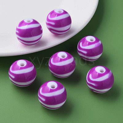 Opaque Striped Acrylic Beads MACR-S373-27C-02-1