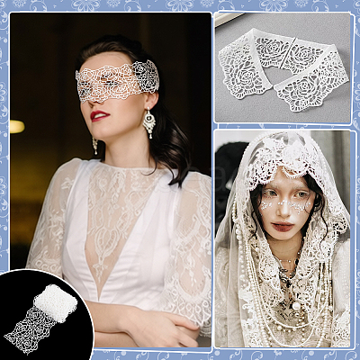 Polyester Lace Trim OCOR-WH0111-142B-1