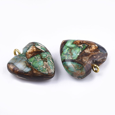 Assembled Bronzite and Imperial Jasper Pendants X-G-T111-04J-1