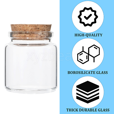 Glass Jar Glass Bottles Bead Containers AJEW-SP0003-91B-1