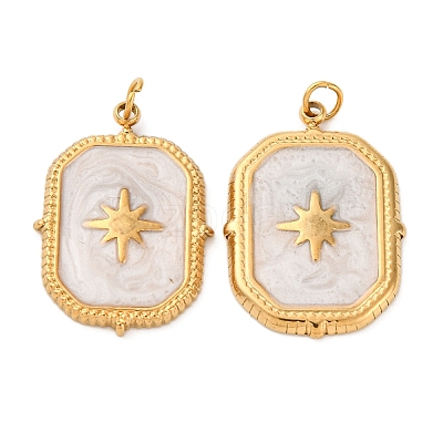 304 Stainless Steel Enamel Pendants STAS-U061-34G-A01-1