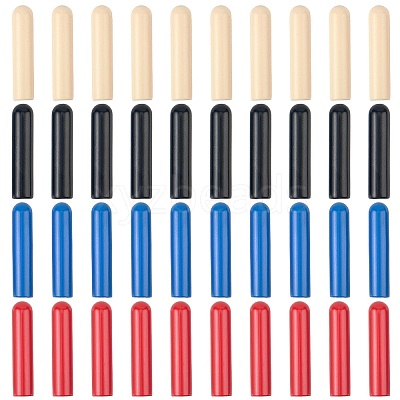 40Pcs 4 Colors Alloy Cord End FIND-GF0008-47A-1