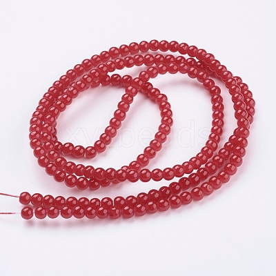 Imitation Jade Glass Beads Strands DGLA-S076-4mm-M-1