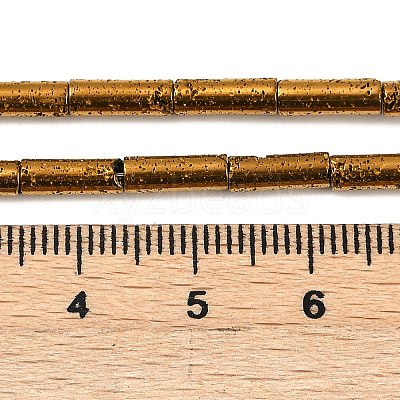 Electroplated Natural Lava Rock Beads Strands G-K388-03A-01-1