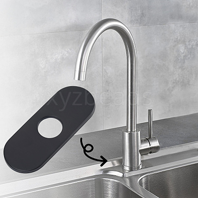 Oval Stainless Steel Faucet Hole Covers STAS-WH20001-18F-EB-1