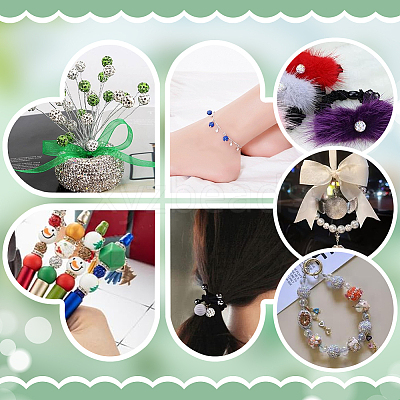 100Pcs Polymer Clay Rhinestone Beads RB-PH0001-43A-1