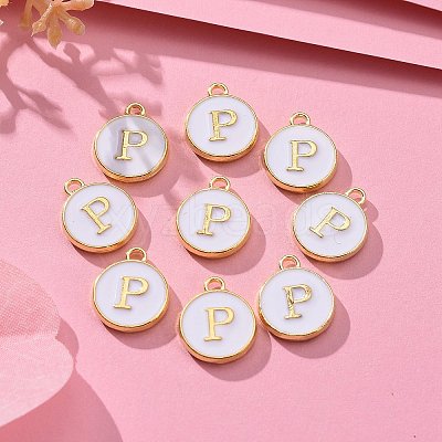 Golden Plated Alloy Charms LS-ENAM-S118-01P-1