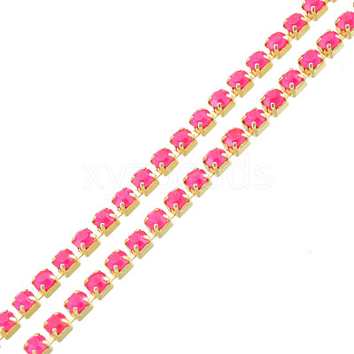Brass Rhinestone Strass Chains CHC-N017-003B-B05-1