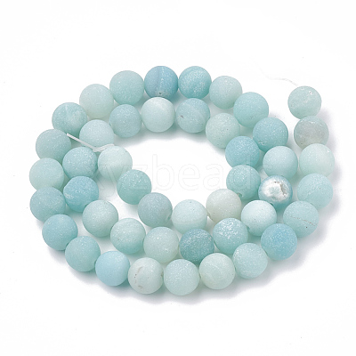 Natural Amazonite Beads Strands X-G-T106-190-1