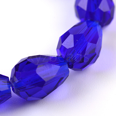 Transparent Glass Bead Strands X-GLAA-R024-6x8mm-01-1