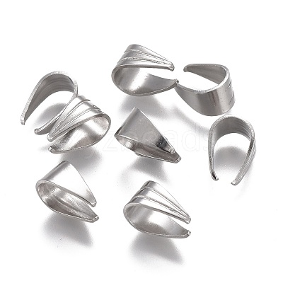 Tarnish Resistant 304 Stainless Steel Snap On Bails STAS-P249-07P-1