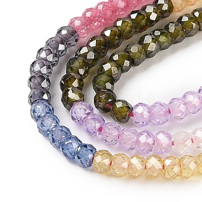 Transparent Gradient Color Cubic Zirconia Strand ZIRC-NH0002-01L-1